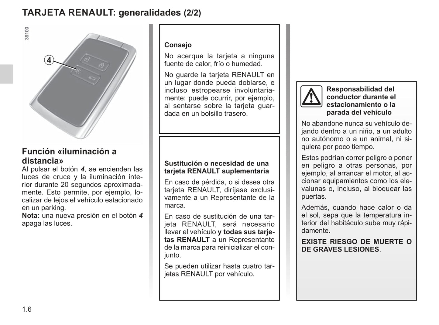2018-2019 Renault Talisman Owner's Manual | Spanish