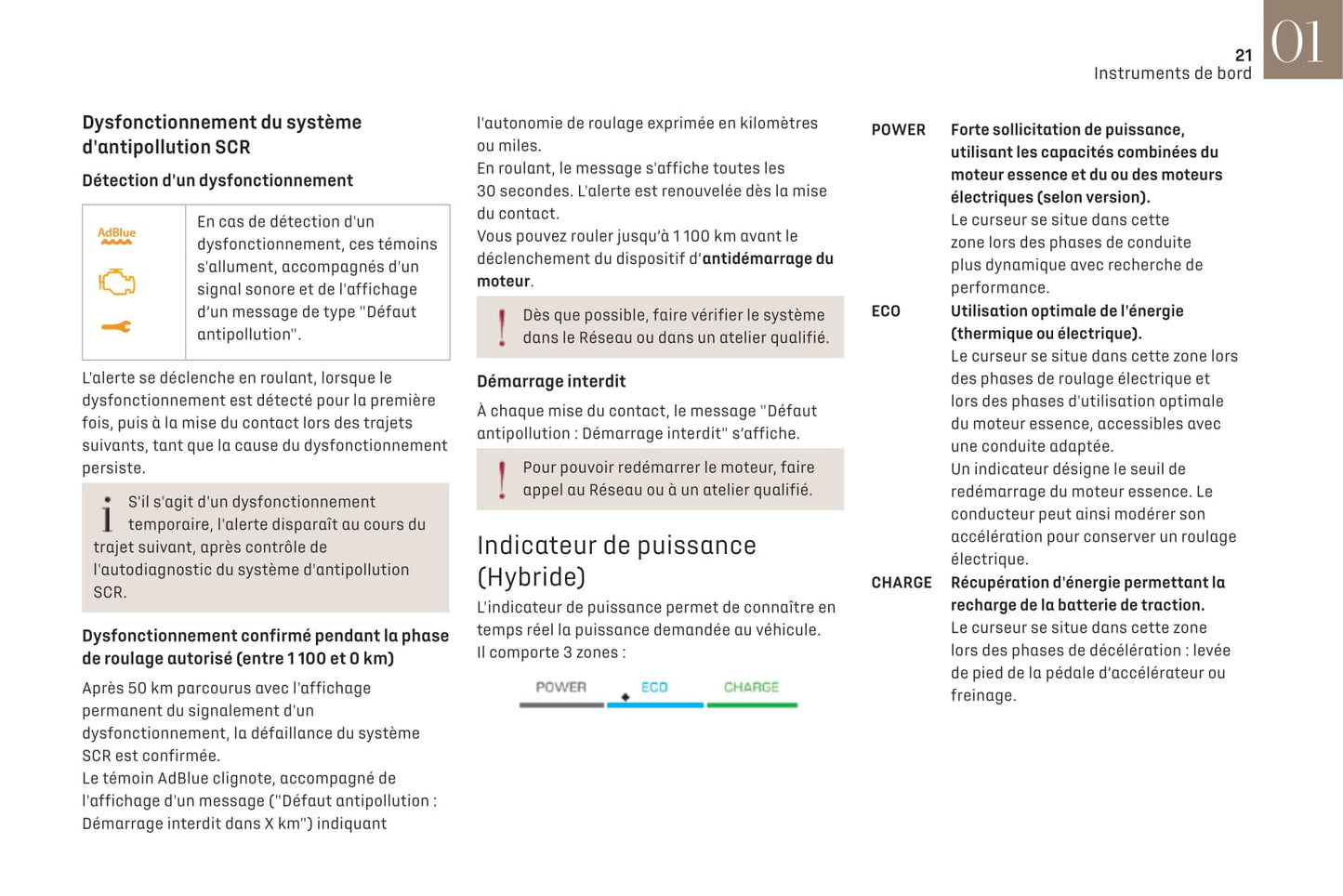 2019-2021 DS Automobiles DS 7 Crossback/DS 7 Crossback E-Tense Owner's Manual | French