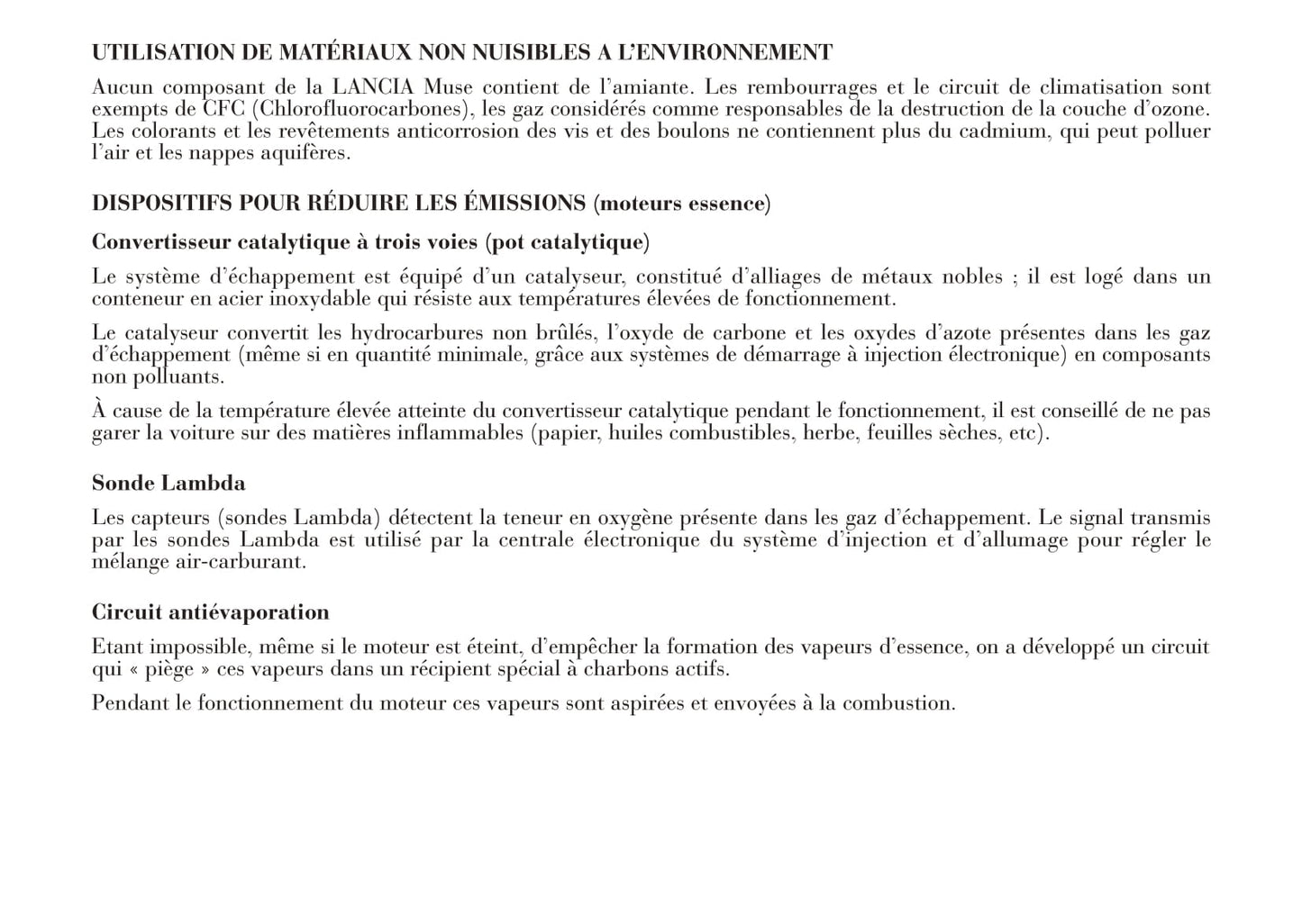 2008-2012 Lancia Musa Owner's Manual | French