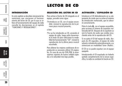 Alfa Romeo Autorradio Instrucciones 2007 - 2009