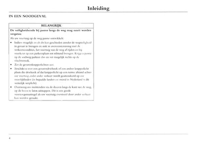 2001-2004 MG ZT Owner's Manual | Dutch