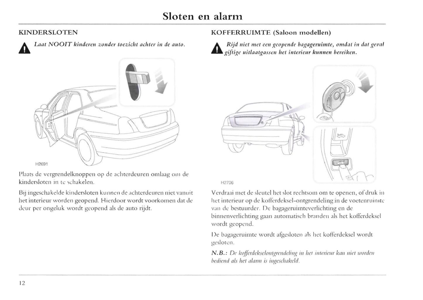 2001-2004 MG ZT Owner's Manual | Dutch