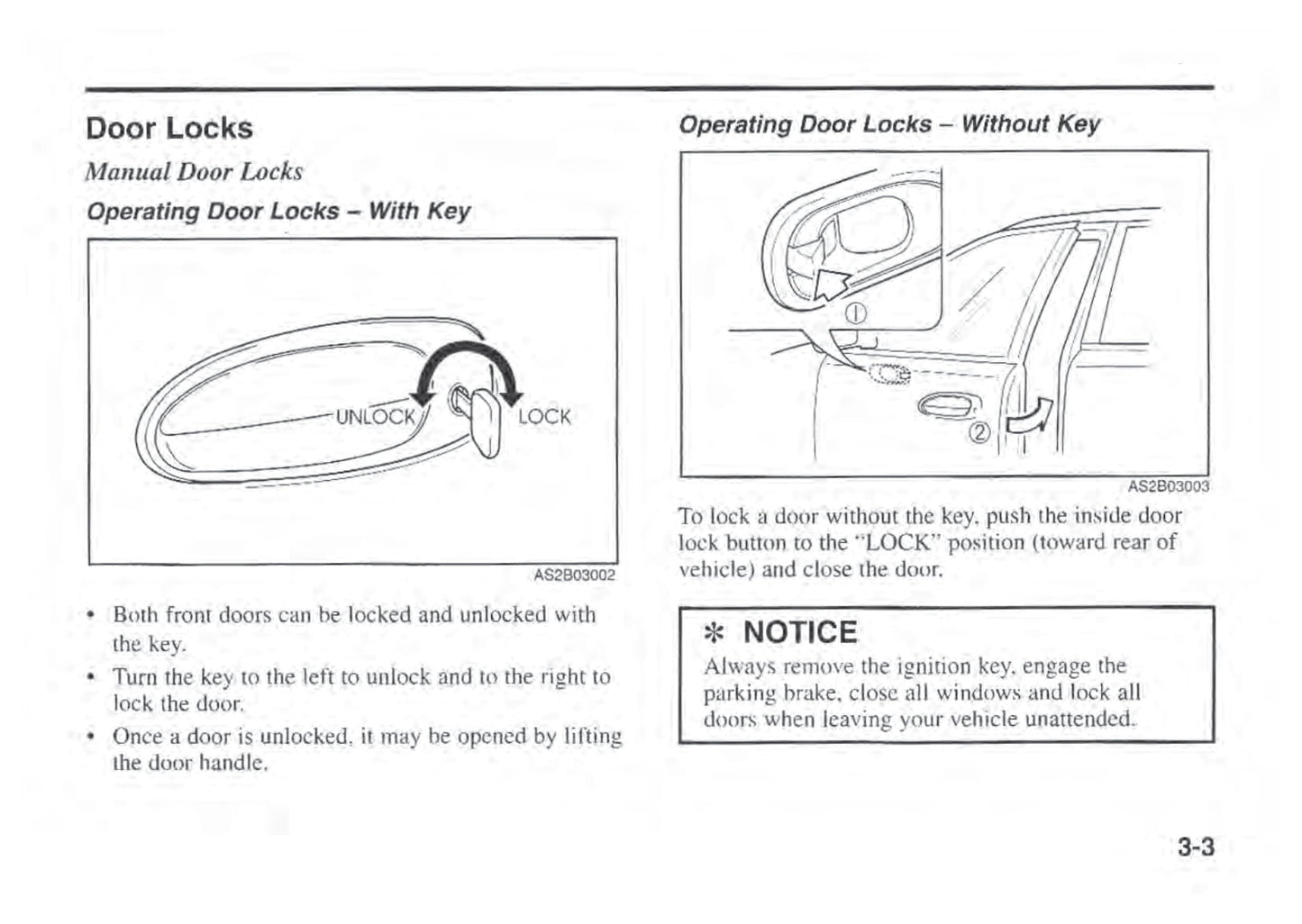 2001 Kia Sephia Gebruikershandleiding | Engels