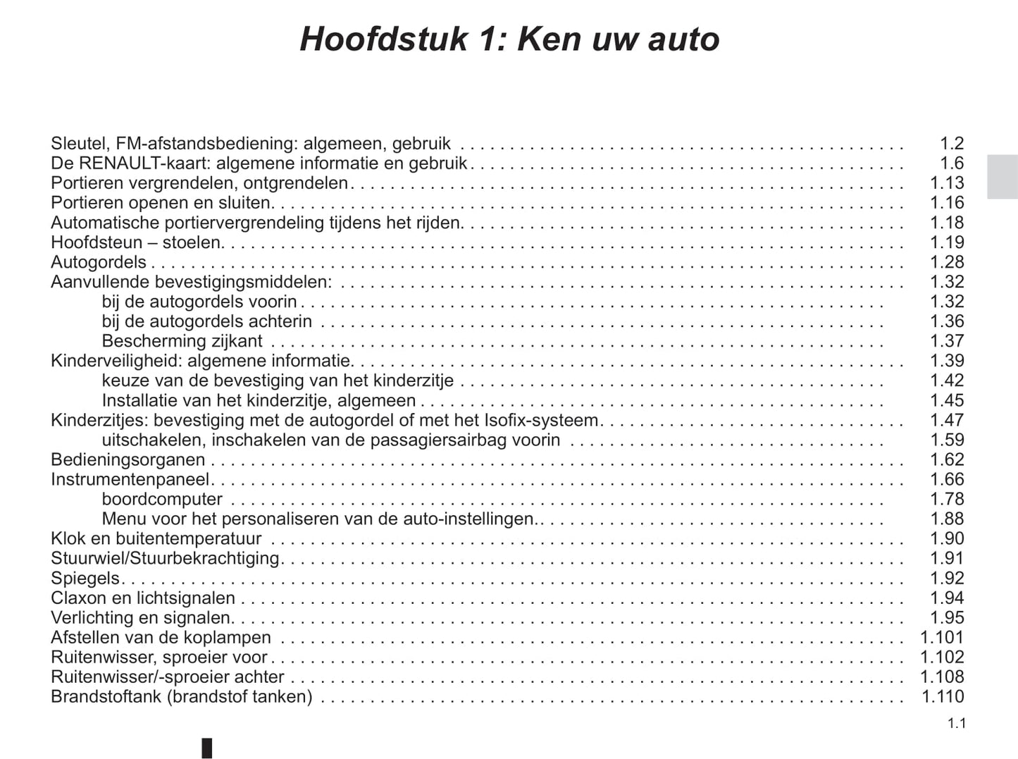 2016-2017 Renault Scénic Owner's Manual | Dutch