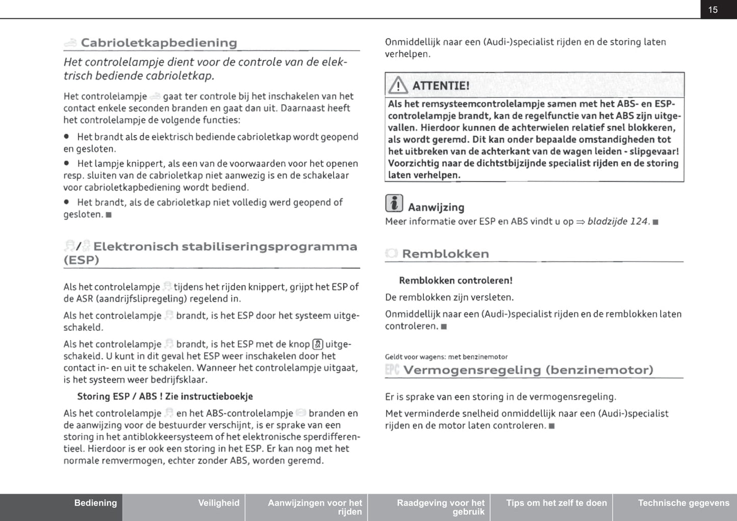 2008-2014 Audi TT Gebruikershandleiding | Nederlands