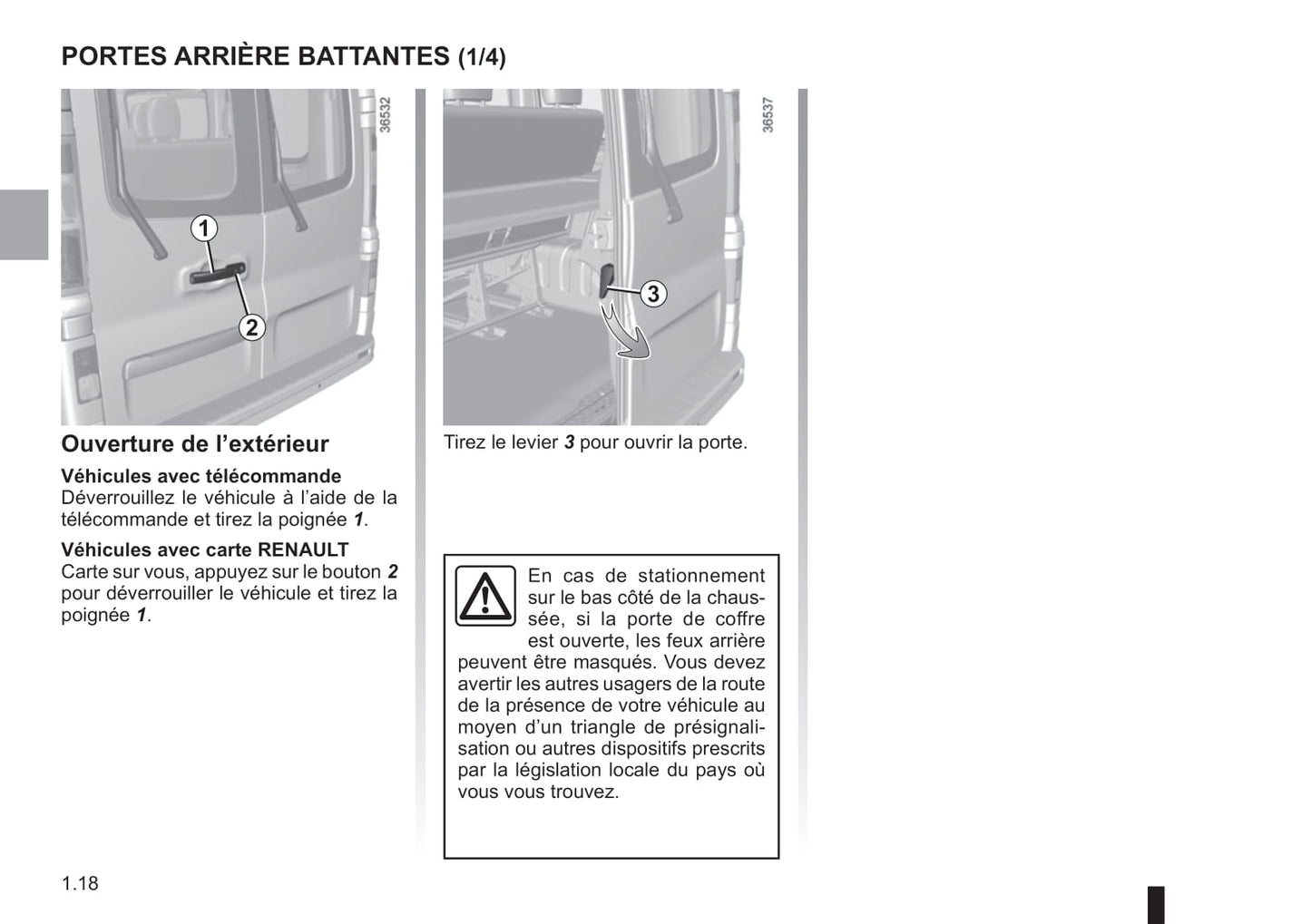 2018-2019 Renault Trafic Bedienungsanleitung | Französisch