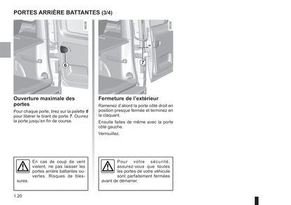 2018-2019 Renault Trafic Owner's Manual | French