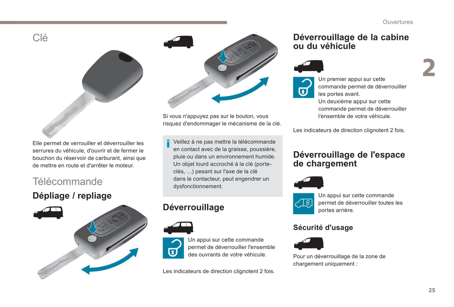 2017-2018 Peugeot Partner/Partner Tepee Owner's Manual | French