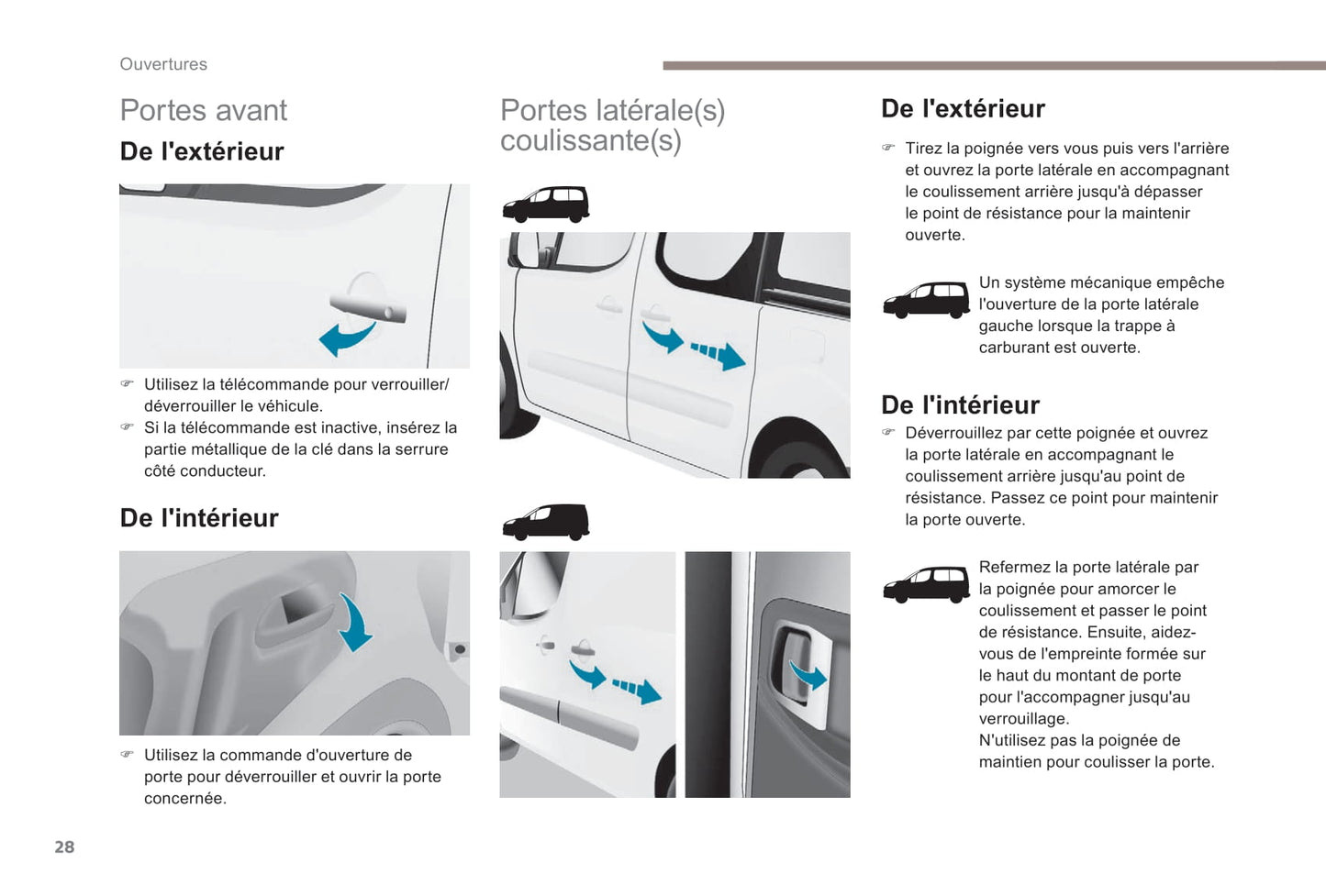 2017-2018 Peugeot Partner/Partner Tepee Gebruikershandleiding | Frans