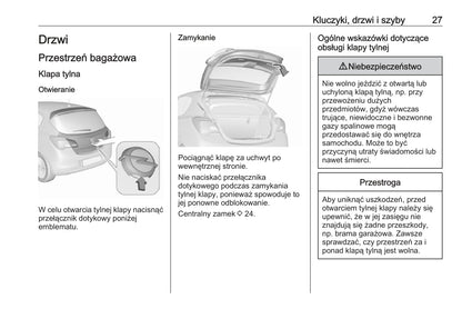 2019 Opel Corsa Owner's Manual | Polish