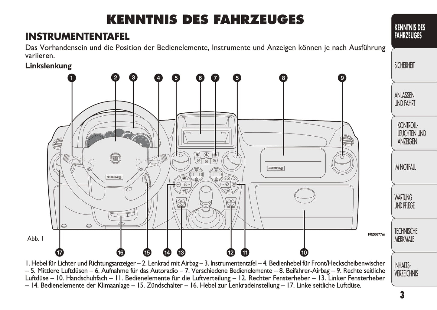 2011-2012 Fiat Panda Owner's Manual | German