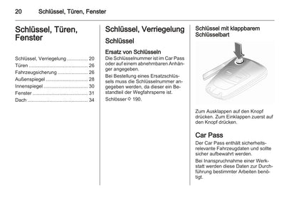 2013 Opel Corsa Owner's Manual | German