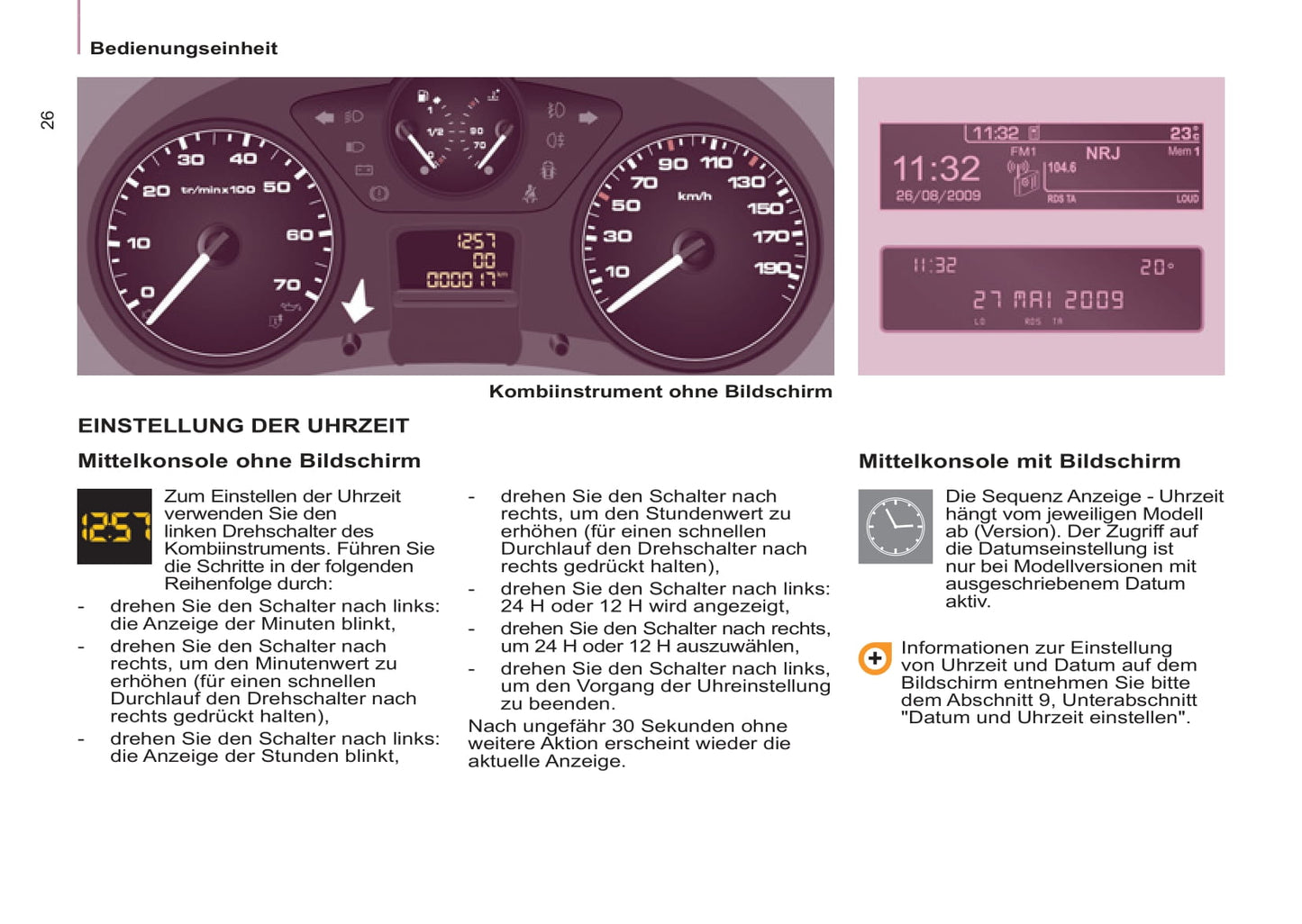 2011-2012 Peugeot Partner Bedienungsanleitung | Deutsch