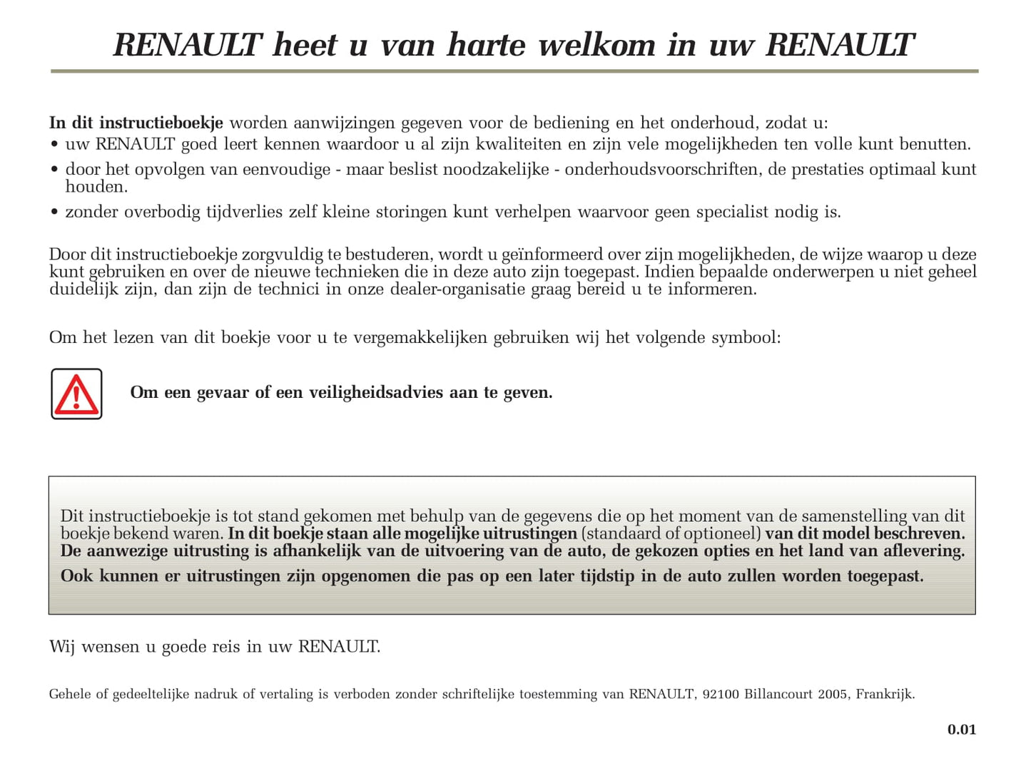 2005-2006 Renault Mégane Grandtour Owner's Manual | Dutch