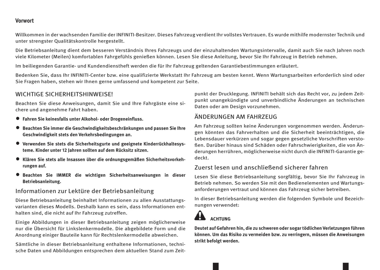 2016-2017 Infiniti Q60 Owner's Manual | German