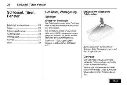 2009-2010 Opel Astra Owner's Manual | German