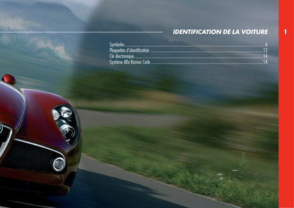 2008 Alfa Romeo 8C Gebruikershandleiding | Frans
