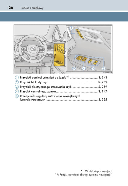 2017-2019 Lexus RX 300/RX 350/RX 350L Bedienungsanleitung | Polnisch