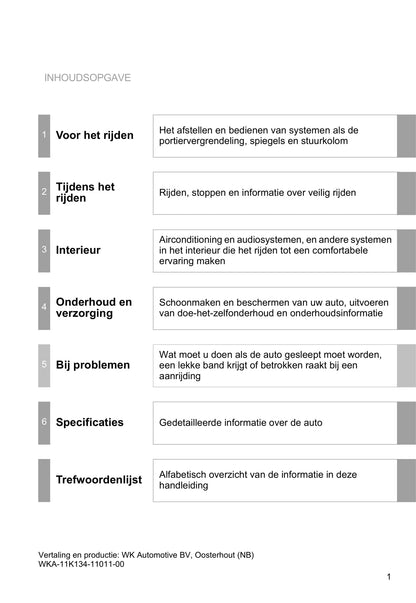 2011-2012 Toyota Verso Bedienungsanleitung | Niederländisch