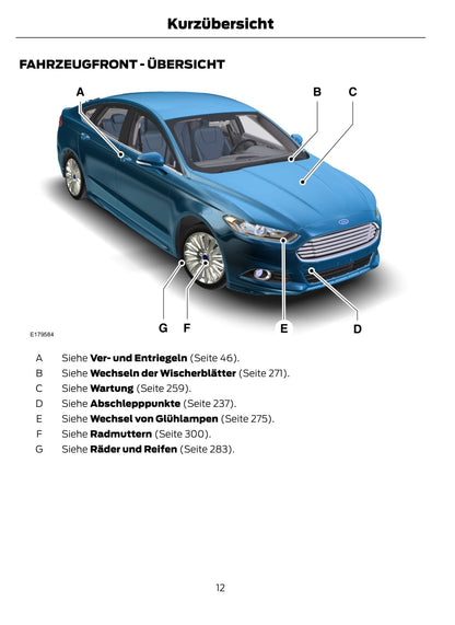 2014-2015 Ford Mondeo Bedienungsanleitung | Deutsch