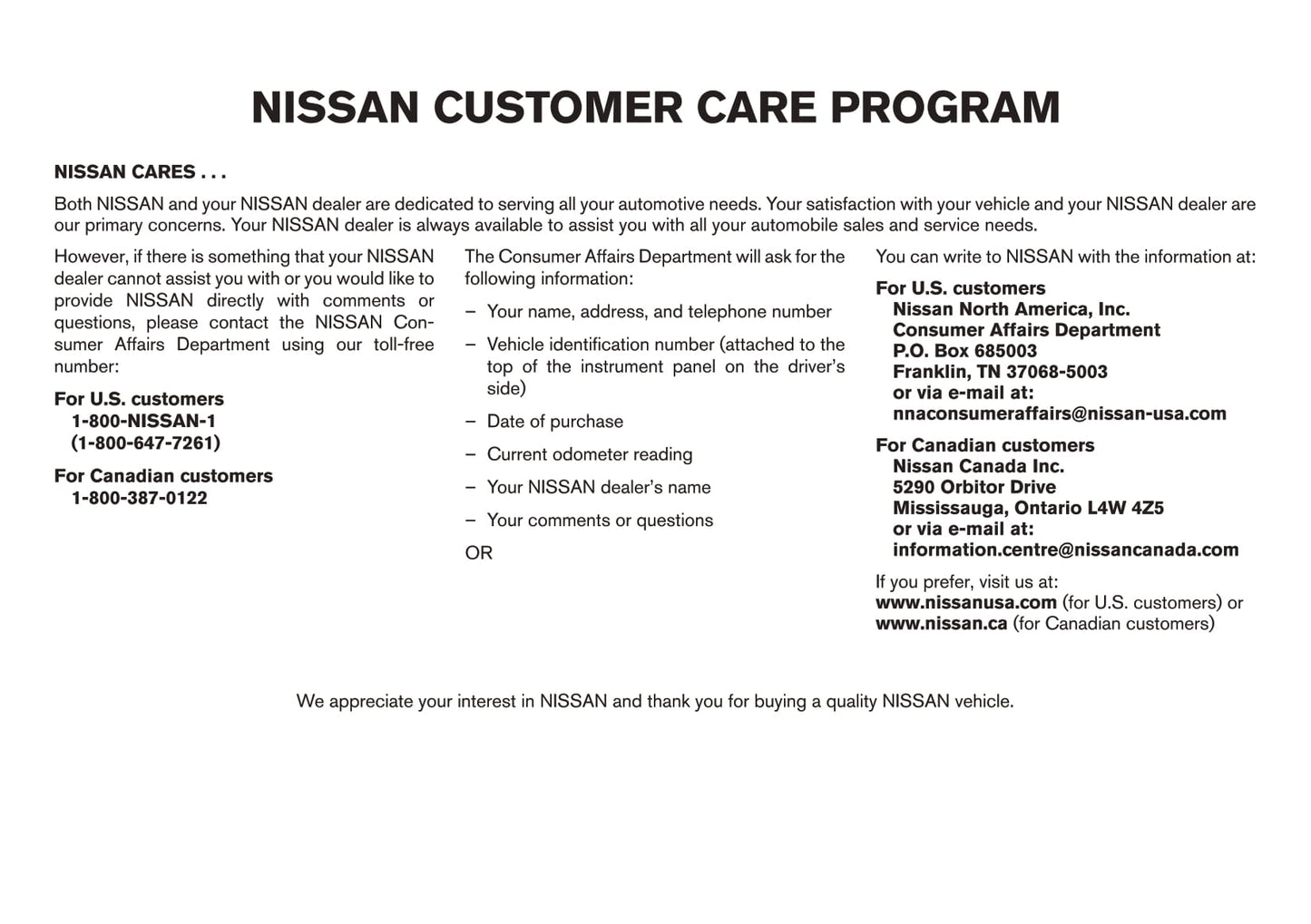 2015 Nissan Xterra Gebruikershandleiding | Engels