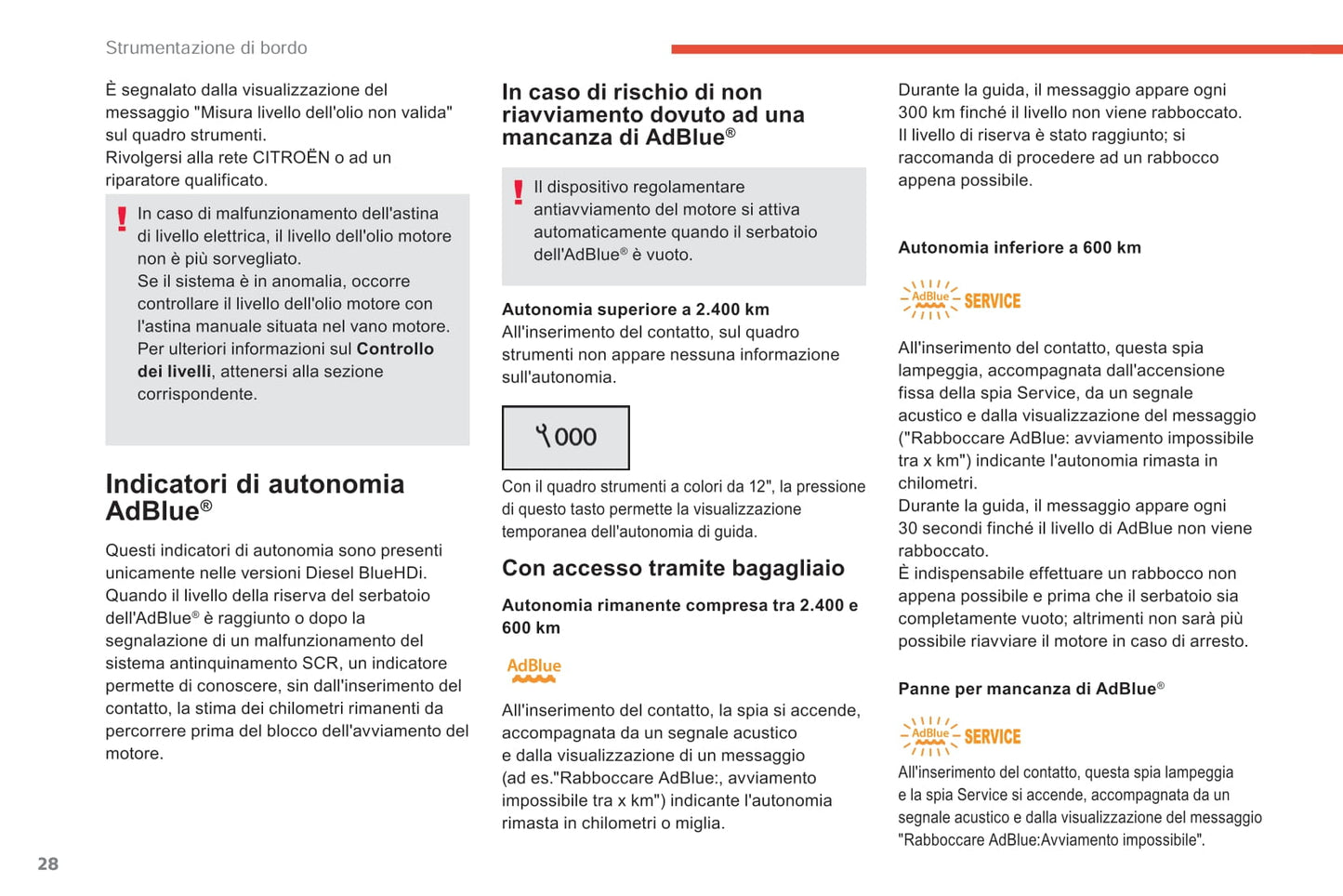 2018-2021 Citroën C4 SpaceTourer/Grand C4 SpaceTourer Owner's Manual | Italian