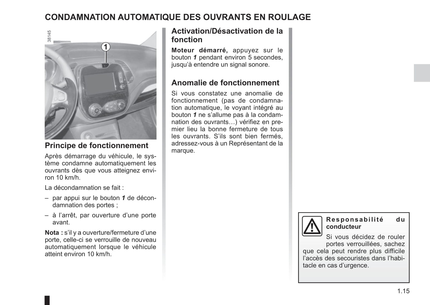 2017-2018 Renault Captur Bedienungsanleitung | Französisch
