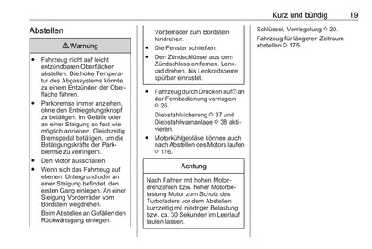 2019 Opel Vivaro Owner's Manual | German