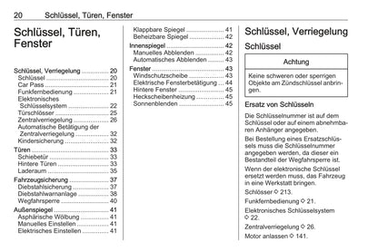 2019 Opel Vivaro Owner's Manual | German