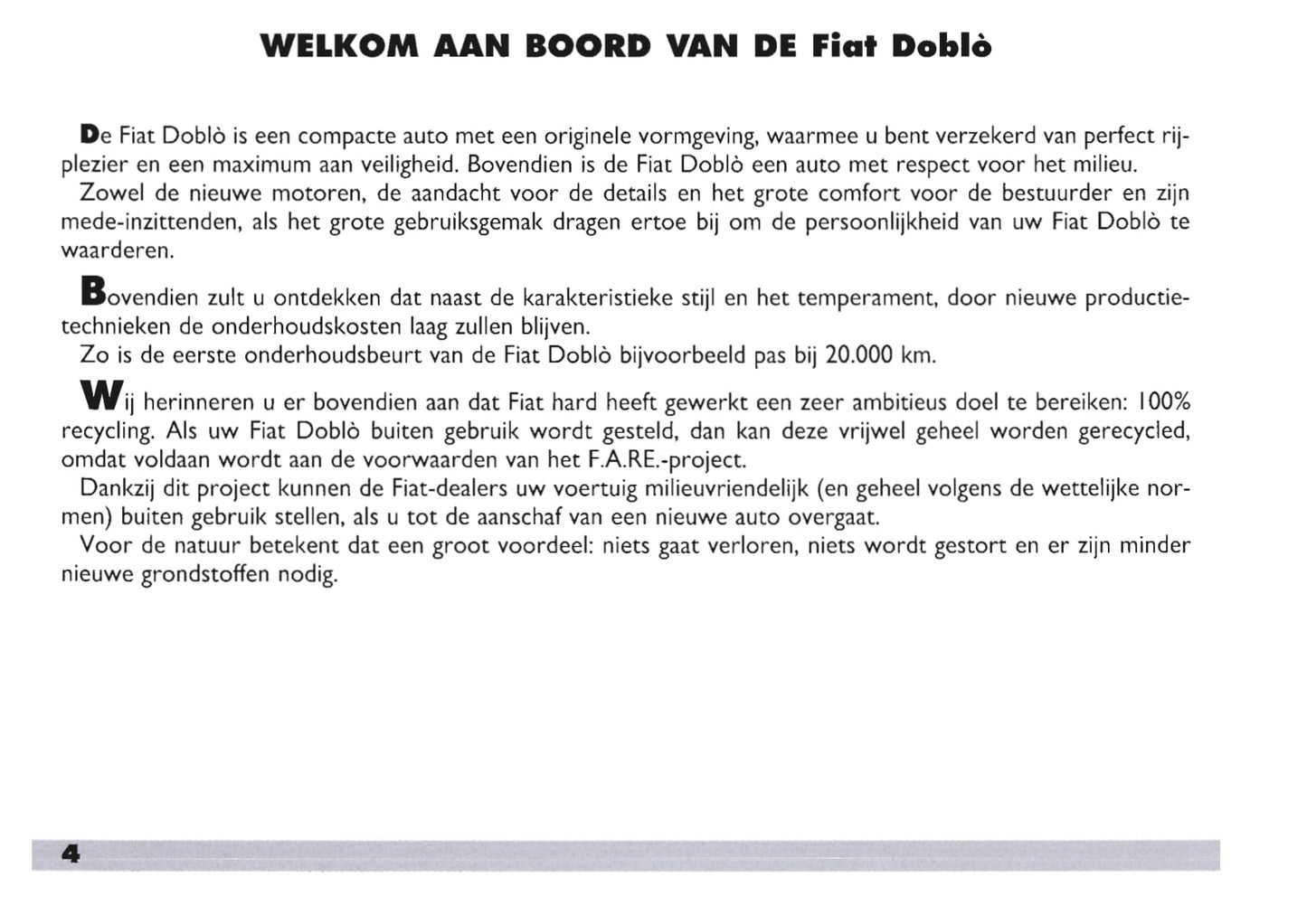 2003-2004 Fiat Doblò Bedienungsanleitung | Niederländisch