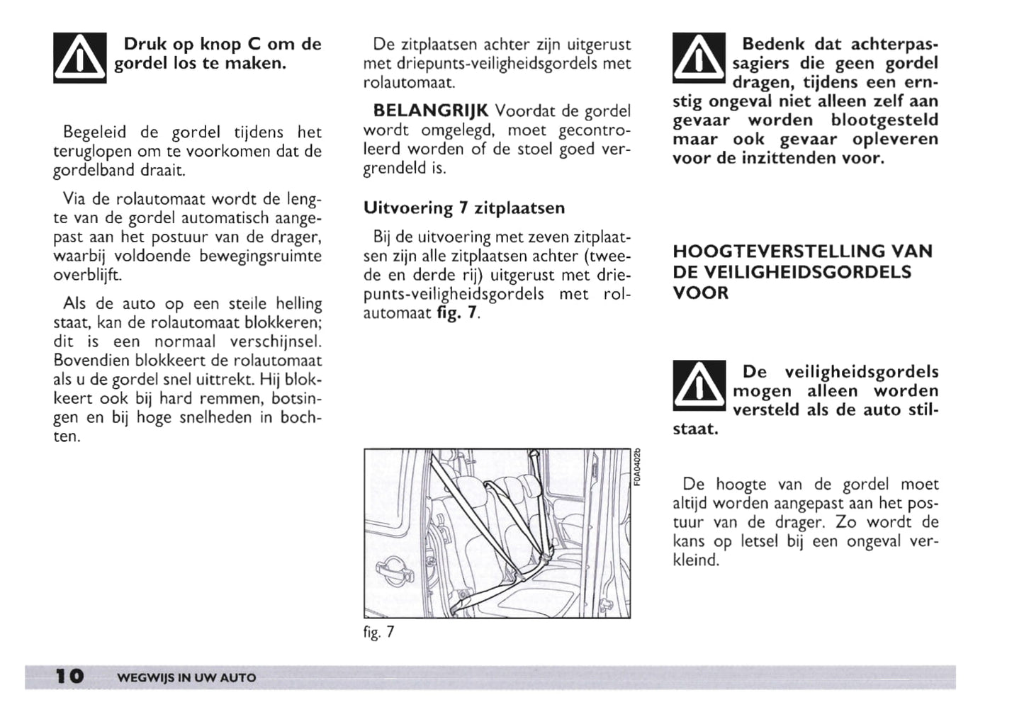 2003-2004 Fiat Doblò Gebruikershandleiding | Nederlands