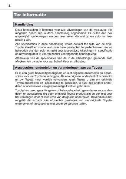 2015-2019 Toyota Prius+ Manuel du propriétaire | Néerlandais