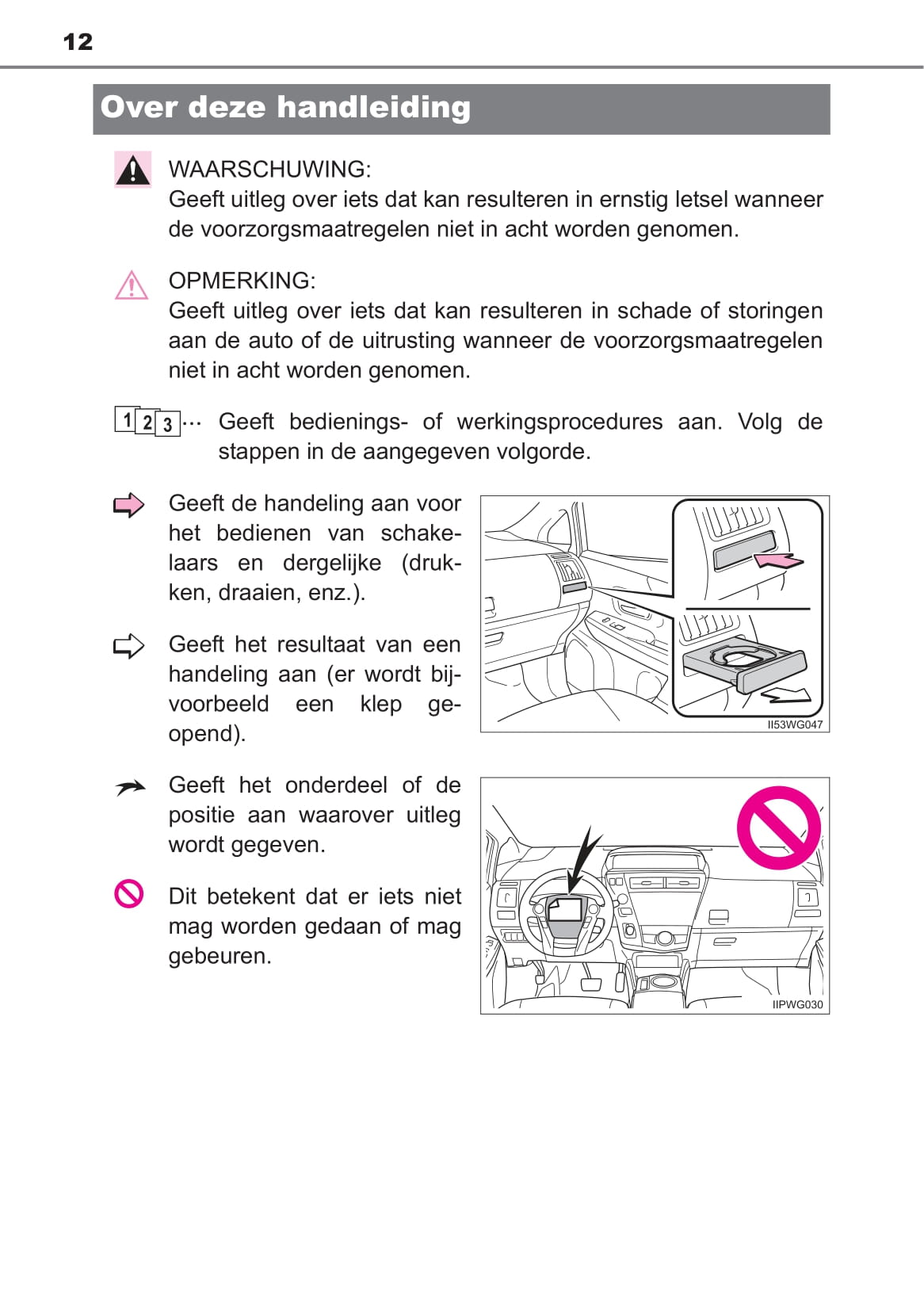 2017-2019 Toyota Prius+ Owner's Manual | Dutch