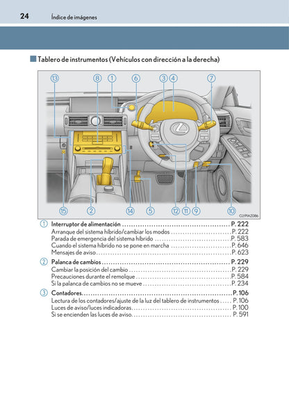 2016-2017 Lexus IS 300h Owner's Manual | Spanish