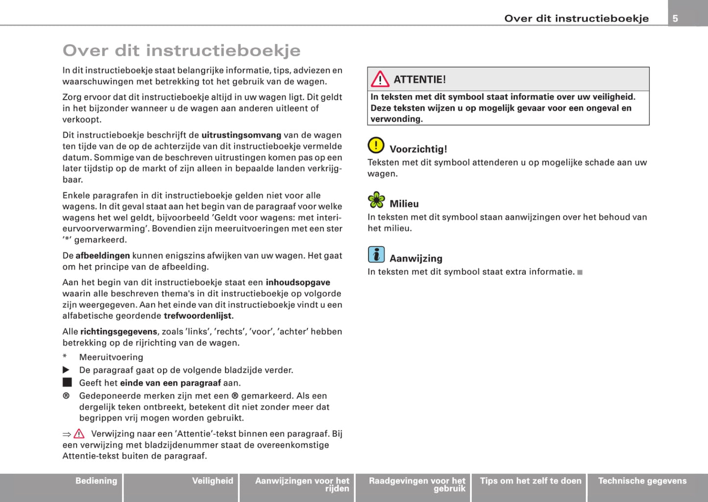 2006-2009 Audi Q7 Owner's Manual | Dutch
