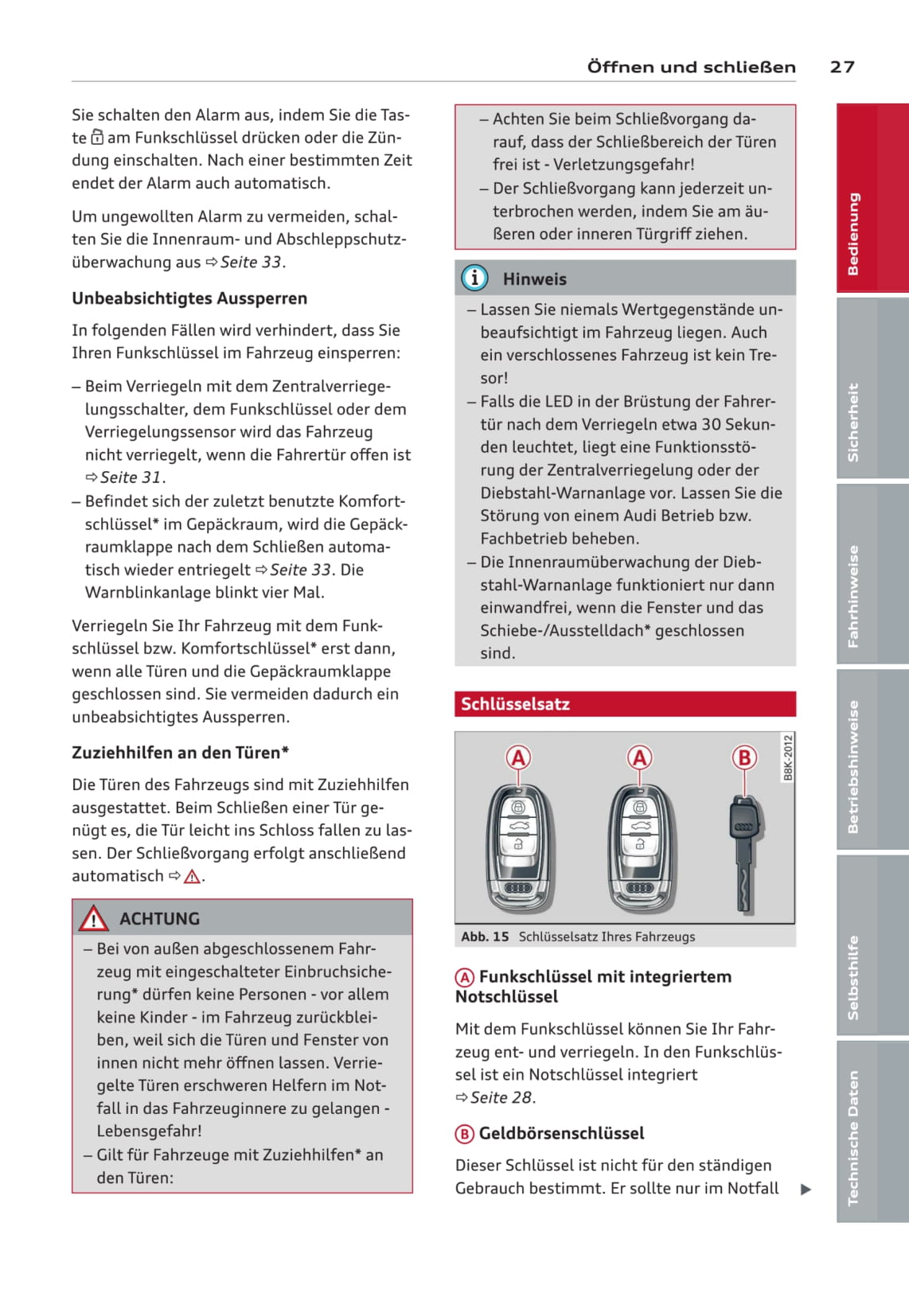 2010-2013 Audi A8/S8 Owner's Manual | German