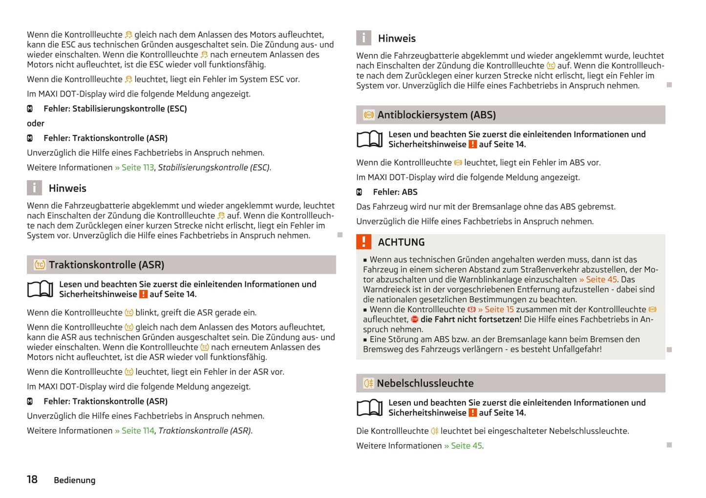 2018-2019 Skoda Rapid Spaceback Owner's Manual | German