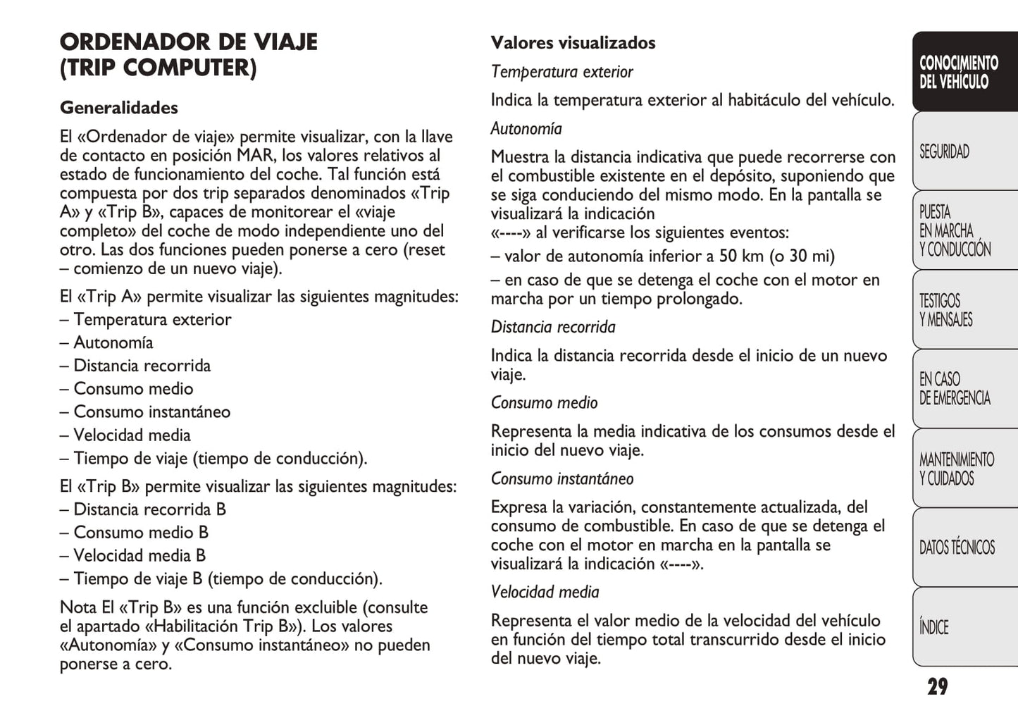 2009-2012 Abarth Punto Evo Bedienungsanleitung | Spanisch