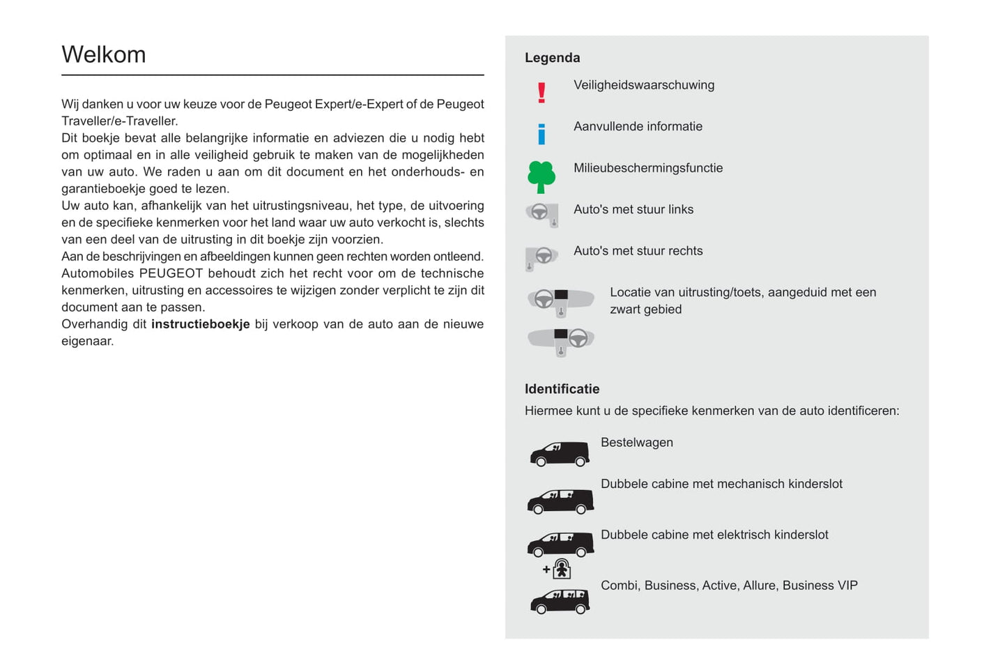 2020-2021 Peugeot Expert/Traveller Gebruikershandleiding | Nederlands