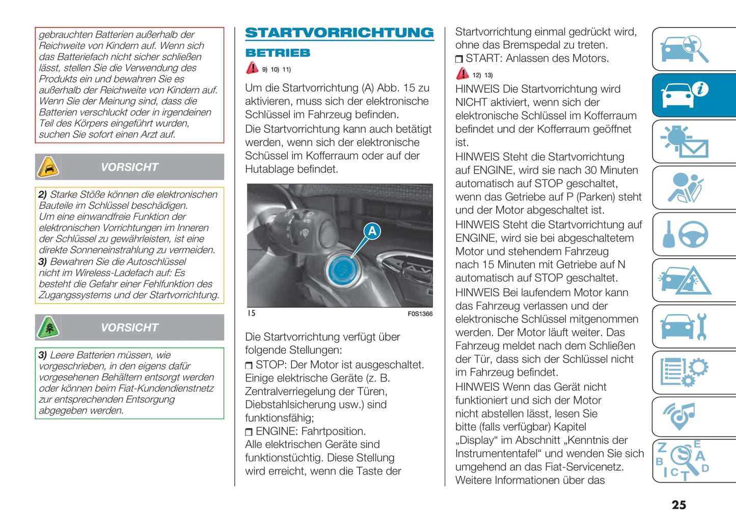 2021-2022 Fiat 500e Bedienungsanleitung | Deutsch