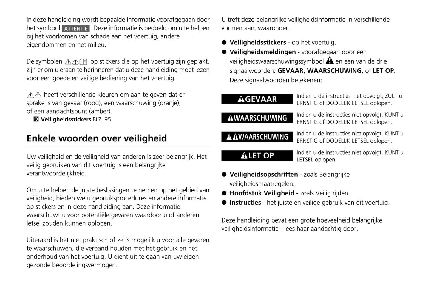 2018-2019 Honda CR-V Owner's Manual | Dutch