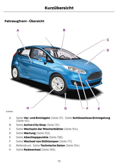 2012-2013 Ford Fiesta Manuel du propriétaire | Allemand