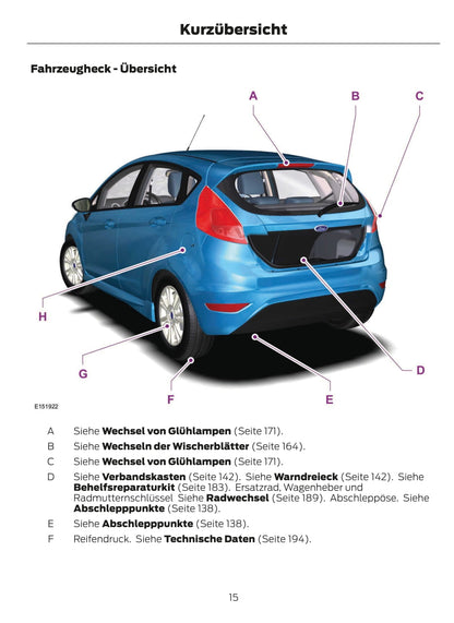 2012-2013 Ford Fiesta Bedienungsanleitung | Deutsch