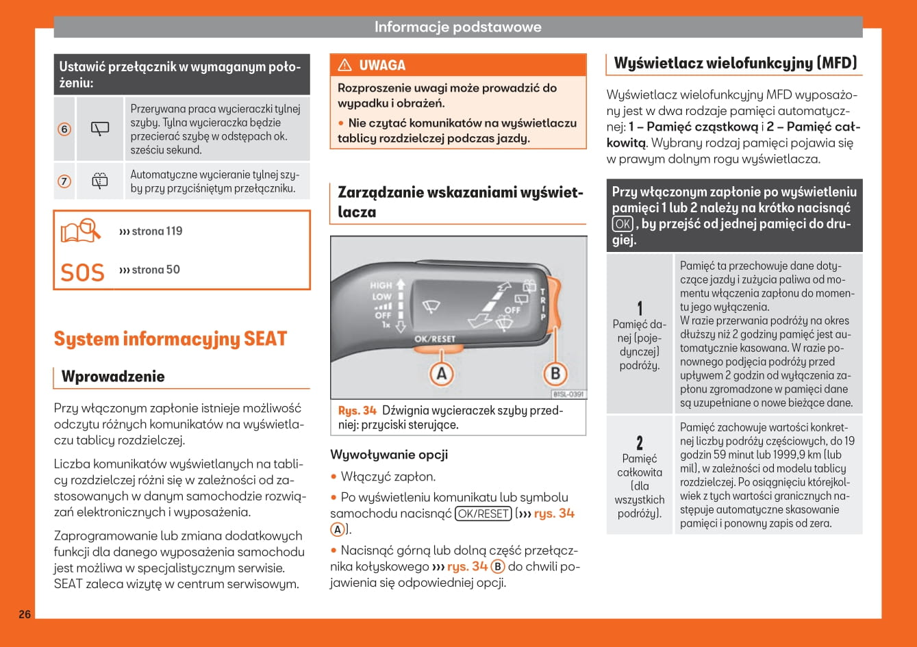 2018 Seat Mii Owner's Manual | Polish