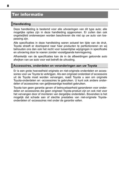 2016-2018 Toyota C-HR Hybrid Bedienungsanleitung | Niederländisch