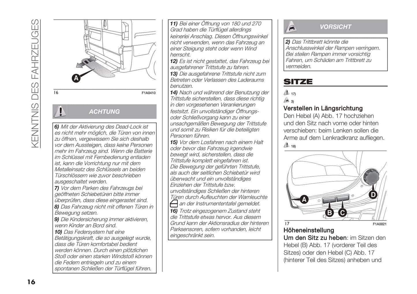 2018-2019 Fiat Ducato Base Camper Owner's Manual | German
