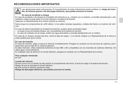 2021-2022 Renault Twingo Z.E. Owner's Manual | Spanish