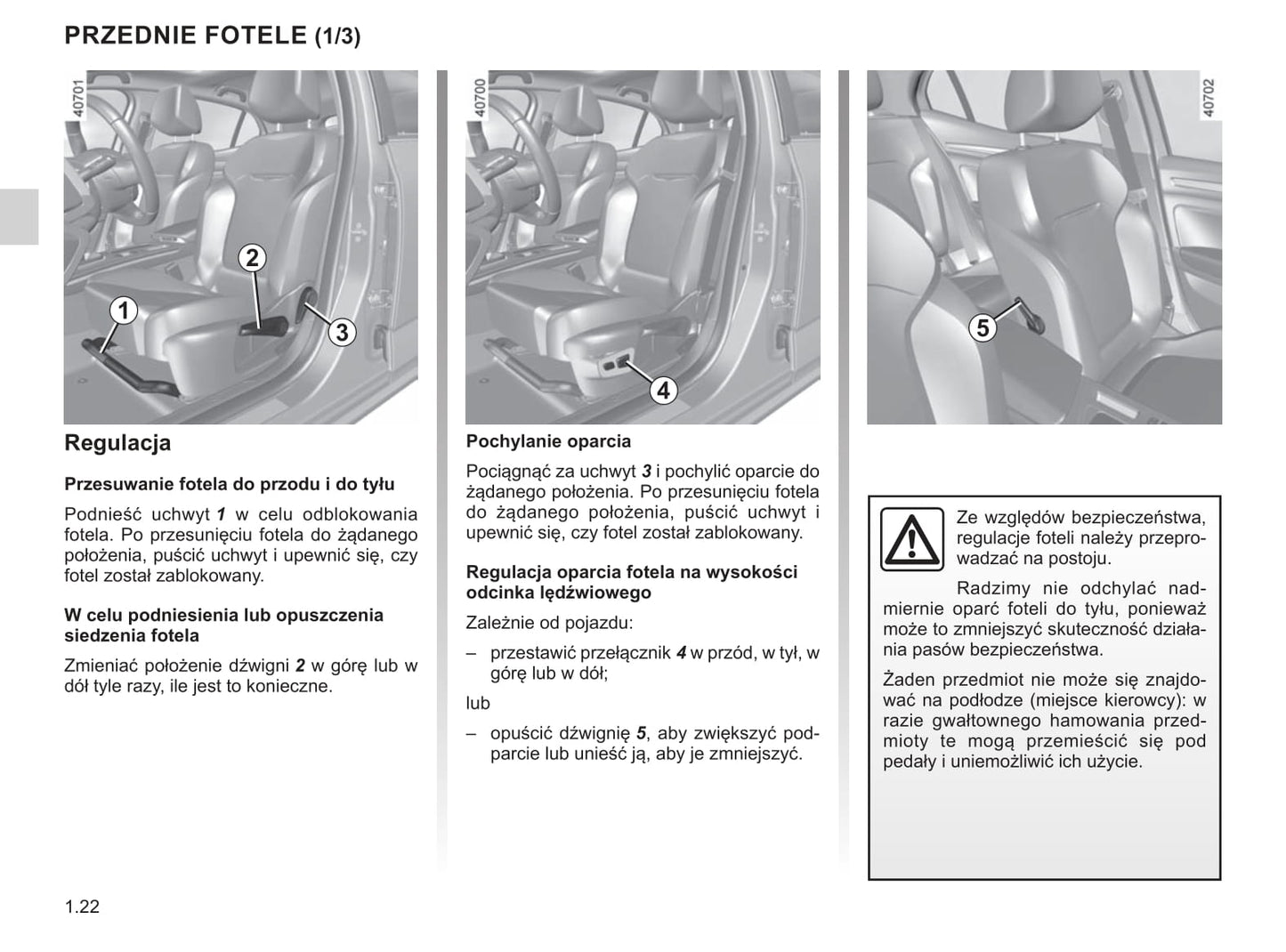 2018-2019 Renault Mégane Owner's Manual | Polish