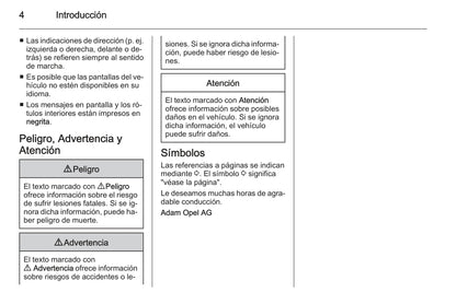 2015 Opel Zafira/Zafira Tourer Owner's Manual | Spanish