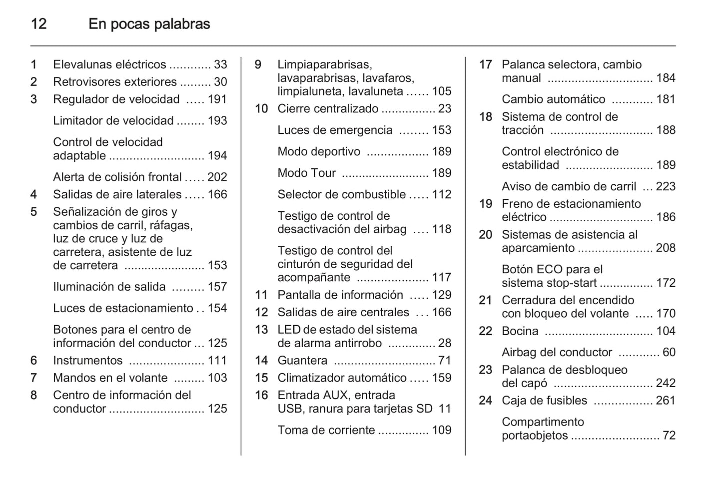 2015 Opel Zafira/Zafira Tourer Owner's Manual | Spanish